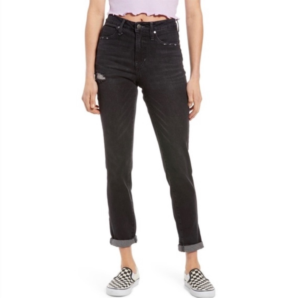 BP Nordstrom black skinny mom jean size 25